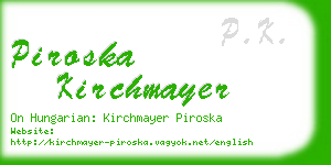 piroska kirchmayer business card